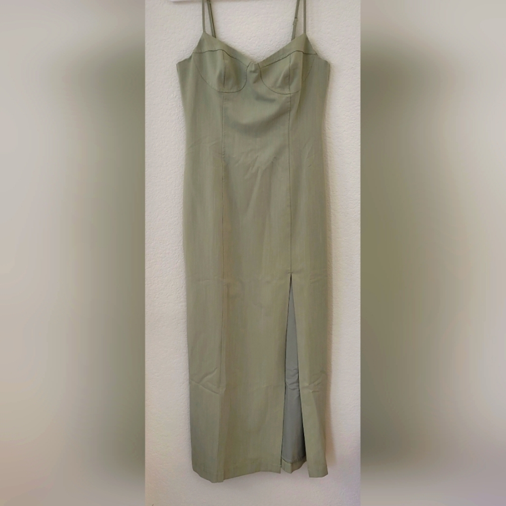 Emory Park Green Strapless Dress with Flowy Silhouette